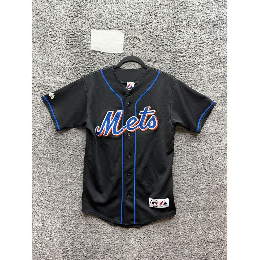 Vintage Majestic New York Mets David Wright #5 Baseball Jersey Black Size S/M